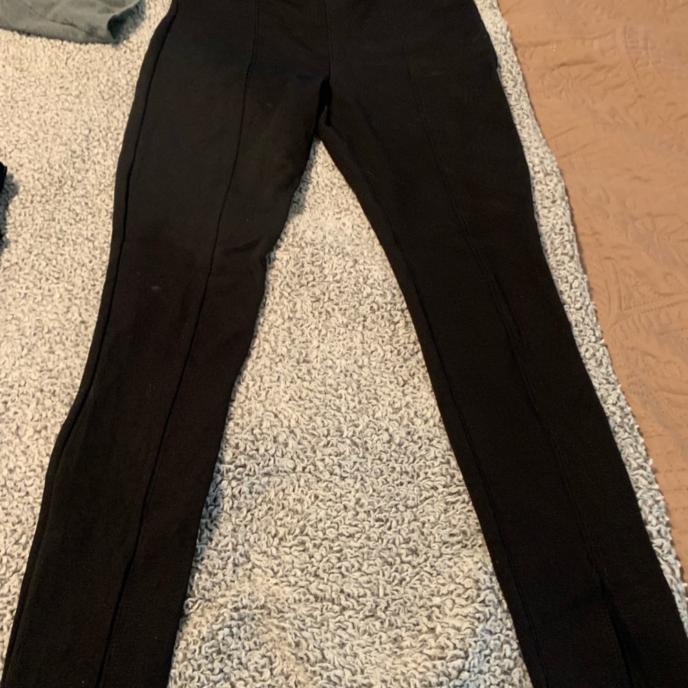 Steve Madden slim leg pants with slit in front at bottom of each leg